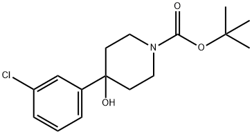 1-N-BOC-4-(3-CHLOROPHENYL)-4-HYDROXYPIPERIDINE Struktur