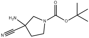 tert-butyl 3-aMino-3-cyanopyrrolidine-1-carboxylate Struktur