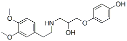 1-(((3,4-dimethoxyphenyl)ethyl)amino)-3-(4-hydroxyphenoxy)-2-propanol Struktur