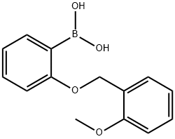 2-(2'-メトキシベンジルオキシ)フェニルボロン酸 化学構造式