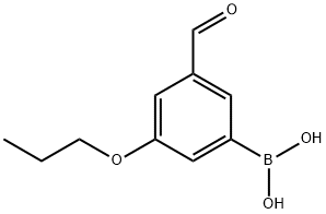 3-ホルミル-5-プロポキシフェニルボロン酸 化学構造式