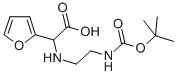 2-(2-N-Boc-aminoethylamino)-2-(2-furanyl)acetic acid Structure