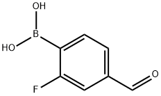 2-フルオロ-4-ホルミルフェニルボロン酸 化学構造式