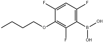 3-丁氧基-2,4,6-三氟苯基硼酸, 871126-23-7, 结构式