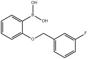 2-(3'-フルオロベンジルオキシ)フェニルボロン酸 化学構造式