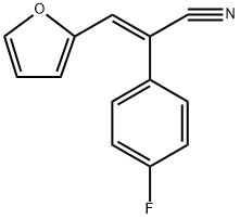 E-Α-(4-氟苯基)-Β-(2-呋喃基)丙烯腈, 871126-30-6, 结构式