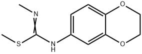 Carbamimidothioic  acid,  N-(2,3-dihydro-1,4-benzodioxin-6-yl)-N-methyl-,  methyl  ester Struktur