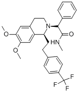 (R)-2-((S)-6,7-dimethoxy-1-(4-(trifluoromethyl)phenethyl)-3,4-dihydroisoquinolin-2(1H)-yl)-N-methyl-2-phenylacetamide Structure