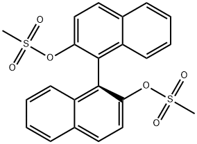 (S)-(+)-1,1'-ビ-2-ナフチル ジメタンスルホナート 化学構造式