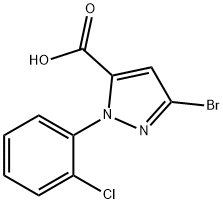 1H-Pyrazole-5-carboxylic acid, 3-broMo-1-(2-chlorophenyl)-|1H-Pyrazole-5-carboxylic acid, 3-broMo-1-(2-chlorophenyl)-