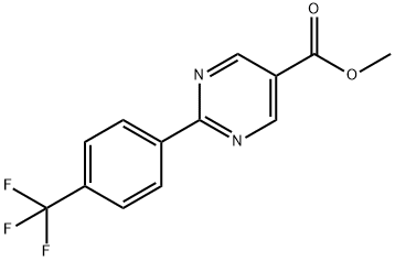 2-(4-TRIFLUOROMETHYLPHENYL)PYRIMIDINE-5-CARBOXYLIC ACID METHYL ESTER 化学構造式
