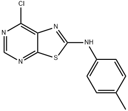 (7-CHLOROTHIAZOLO[5,4-D]PYRIMIDIN-2-YL)-P-TOLYL-AMINE Structure