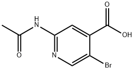 2-乙酰氨基-5-溴异烟酸 结构式