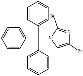 2,4-二溴-1-三苯甲基-1H-咪唑 结构式