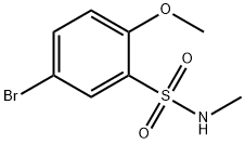 5-ブロモ-2-メトキシ-N-メチルベンゼンスルホンアミド 化学構造式