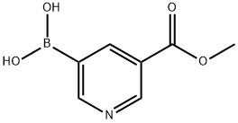 5-(メトキシカルボニル)ピリジン-3-ボロン酸 化学構造式