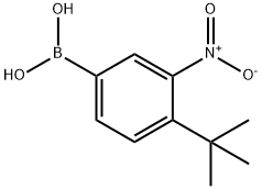 4-叔丁基-3-硝基苯基硼酸,871329-54-3,结构式