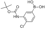 3-(TERT-BUTOXYCARBONYLAMINO)-4-CHLOROPHENYLBORONIC ACID Structure