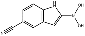5-氰基吲哚-2-硼酸,871329-64-5,结构式