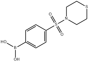 4-(硫代吗啉磺酰)苯基硼酸, 871329-69-0, 结构式
