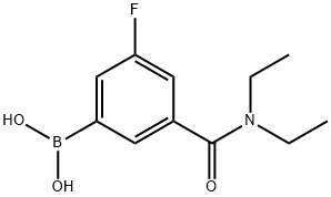 3-氟-5-(二乙基氨甲酰基)苯基硼酸, 871332-64-8, 结构式
