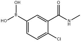 4-氯-3-(N-甲基氨甲酰基)苯基硼酸, 871332-65-9, 结构式