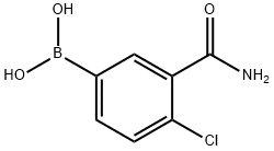 2-氯-5-硼苯甲酰胺, 871332-67-1, 结构式