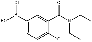 4-氯-3-(N,N-二乙基氨甲酰基)苯基硼酸, 871332-68-2, 结构式