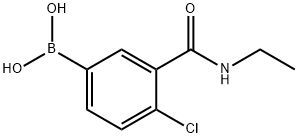 4-氯-3-(乙基氨甲酰基)苯基硼酸,871332-69-3,结构式
