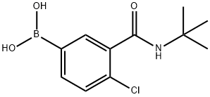 4-CHLORO-3-(T-BUTYLCARBAMOYL)PHENYLBORONIC ACID 化学構造式