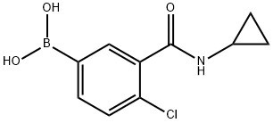 4-氯-3-(环丙基氨甲酰基)苯基硼酸, 871332-73-9, 结构式
