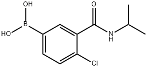 4-CHLORO-3-(ISOPROPYLCARBAMOYL)PHENYLBORONIC ACID 化学構造式