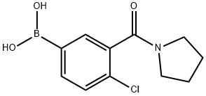 4-CHLORO-3-(PYRROLIDINE-1-CARBONYL)PHENYLBORONIC ACID 化学構造式