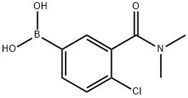 4-氯-3-(二甲基甲酰氨)苯基硼酸, 871332-76-2, 结构式