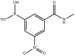 3-(METHYLCARBAMOYL)-5-NITROPHENYLBORONIC ACID Struktur