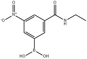 3-(N-乙基甲酰氨)-5-硝基苯基硼酸 结构式