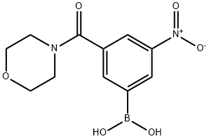 3-(MORPHOLINE-4-CARBONYL)-5-NITROPHENYLBORONIC ACID Struktur
