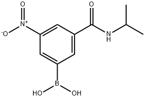 3-(N-异丙基甲酰氨)-5-硝基苯基硼酸, 871332-83-1, 结构式