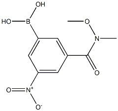 3-(甲氧基(甲基)甲酰氨)-5-硝基苯基硼酸,871332-84-2,结构式