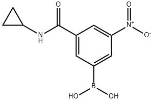 3-(CYCLOPROPYLCARBAMOYL)-5-NITROPHENYLBORONIC ACID Struktur