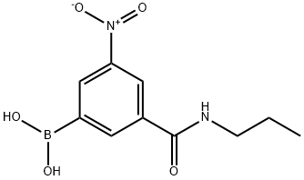 3-(N-丙基甲酰氨)-5-硝基苯基硼酸,871332-88-6,结构式