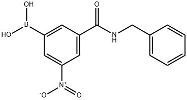 3-(BENZYLCARBAMOYL)-5-NITROPHENYLBORONIC ACID Struktur