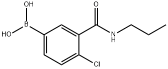4-CHLORO-3-(N-PROPYLAMINOCARBONYL)PHENYLBORONIC ACID 化学構造式