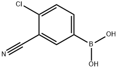 4-Chloro-3-cyanophenylboronic acid 化学構造式