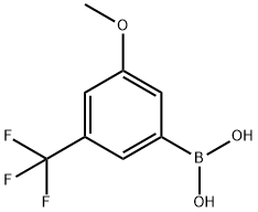 3-メトキシ-5-(トリフルオロメチル)フェニルボロン酸 化学構造式