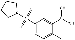 2-甲基-5-(吡咯啉-1-基磺酰)苯基硼酸, 871333-01-6, 结构式