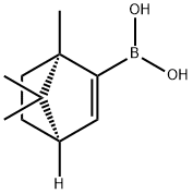 (1S)-1,7,7-トリメチルビシクロ[2.2.1]ヘプタ-2-エン-2-イルボロン酸 化学構造式