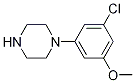 1-(3-Chloro-5-Methoxyphenyl)piperazine Struktur