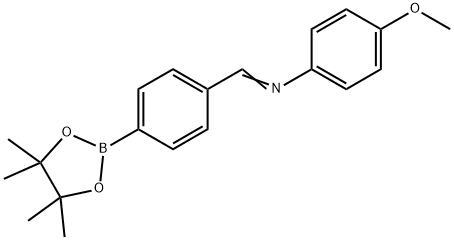 N-(4-(4,4,5,5-Tetramethyl-1,3,2-dioxaborolan-2-yl)benzylidene)-4-methoxybenzenamine Structure