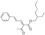 2-ethylhexyl 2-acetyl-5-phenylpenta-2,4-dienoate Struktur